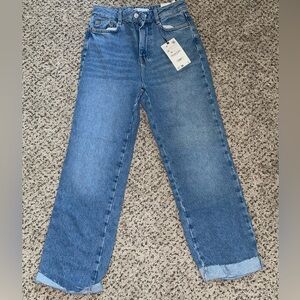 Zara High-Waisted Straight Leg Jeans
